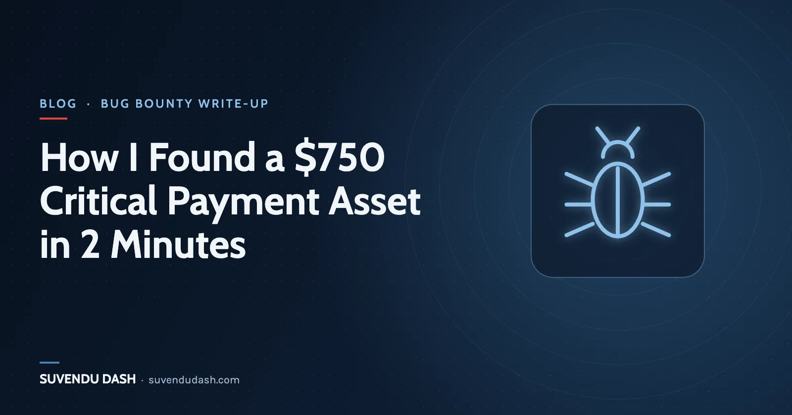 How I Found a $750 Critical Payment Asset in 2 Minutes