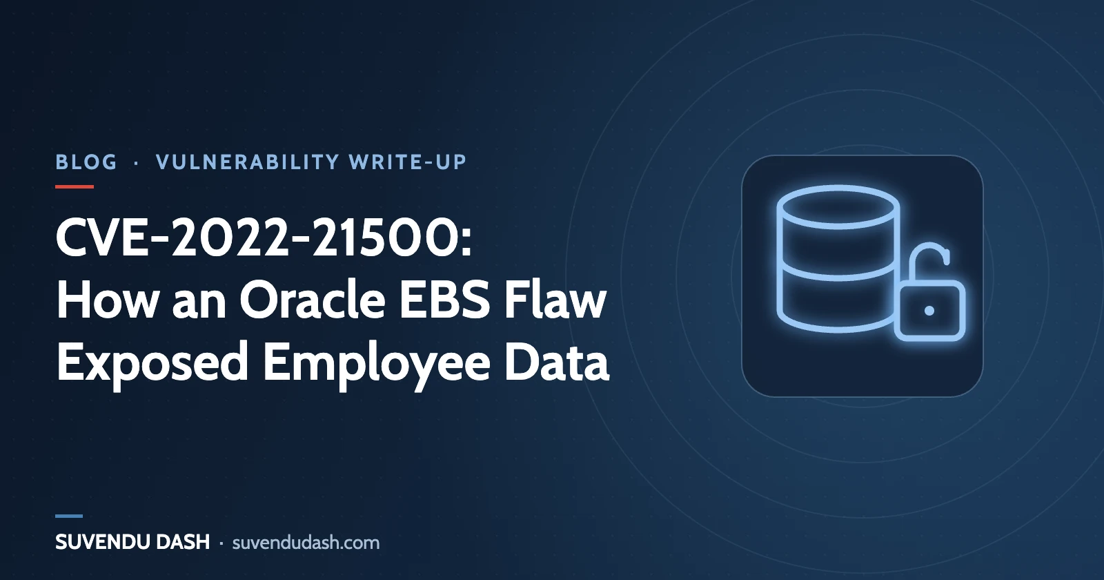 CVE-2022-21500: How an Oracle E-Business Suite flaw exposed employee data – Suvendu Dash